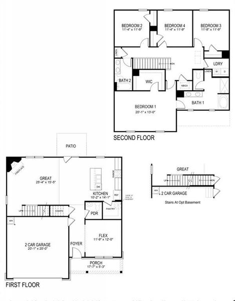 2D floor plan layout of this home in Thompson Ridge, Dallas, GA (Image 3). 2D floor plan layout of this home in Thompson Ridge, Dallas, GA (Image 3).