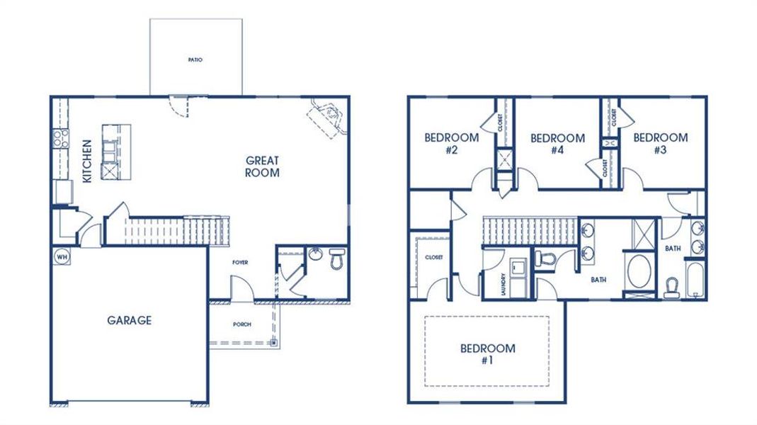 2D floor plan layout of this home in Fox Crossing, Griffin, GA (Image 3). 2D floor plan layout of this home in Fox Crossing, Griffin, GA (Image 3).