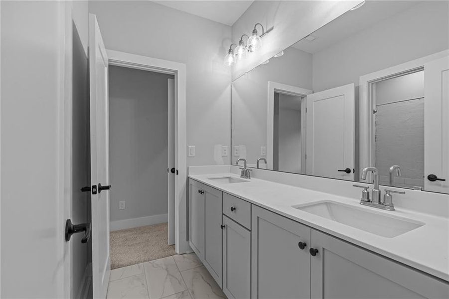 Furnished interior view inside a new home in Settingdown Farms, Cumming (Image 8).