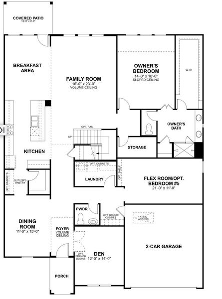 2D floor plan layout for the Rio Grande by M/I Homes in Barksdale, Leander, TX (Image 4). 2D floor plan layout for the Rio Grande by M/I Homes in Barksdale, Leander, TX (Image 4).
