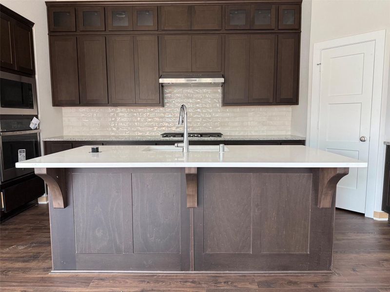 Beautiful kitchen with upper cabinets included. Still under construction, please pardon the mess.