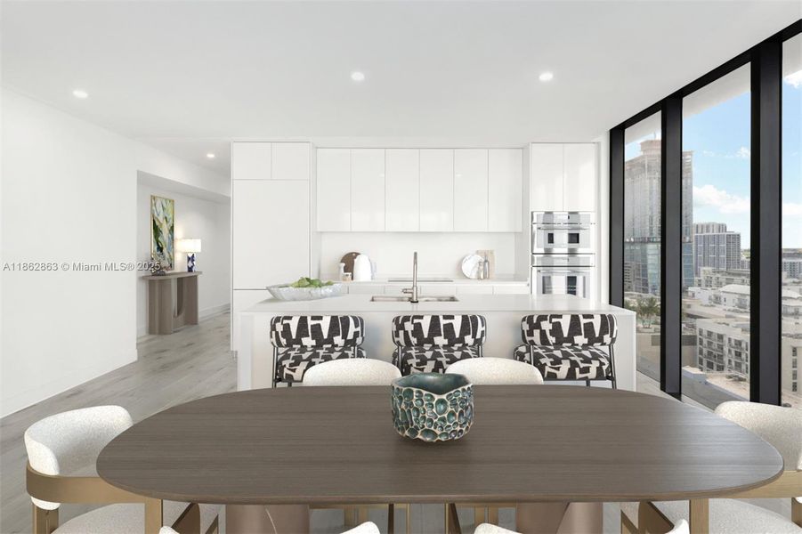 Furnished interior view inside a new home in Aria Reserve, Miami (Image 2).