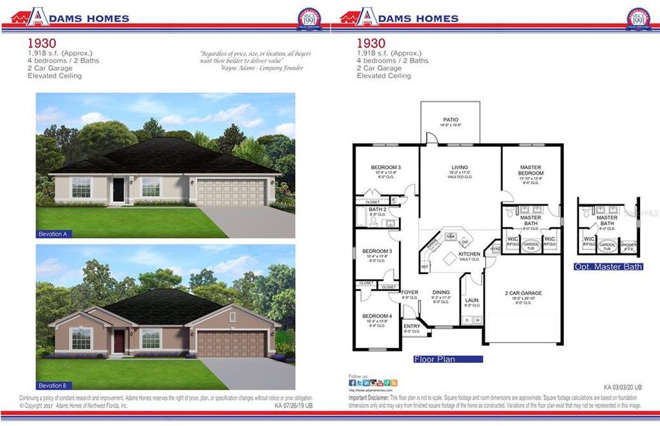 2D floor plan layout of this home in Poinciana - Polk County, Poinciana, FL (Image 4).