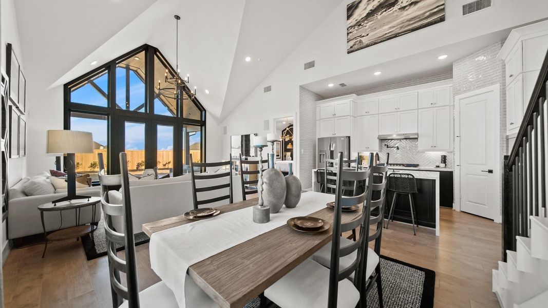 Right off the kitchen, this breakfast area is perfect for family meals, entertaining guests, holidays, and can comfortably accommodate a 6-top table. Right off the kitchen, this breakfast area is perfect for family meals, entertaining guests, holidays, and can comfortably accommodate a 6-top table.