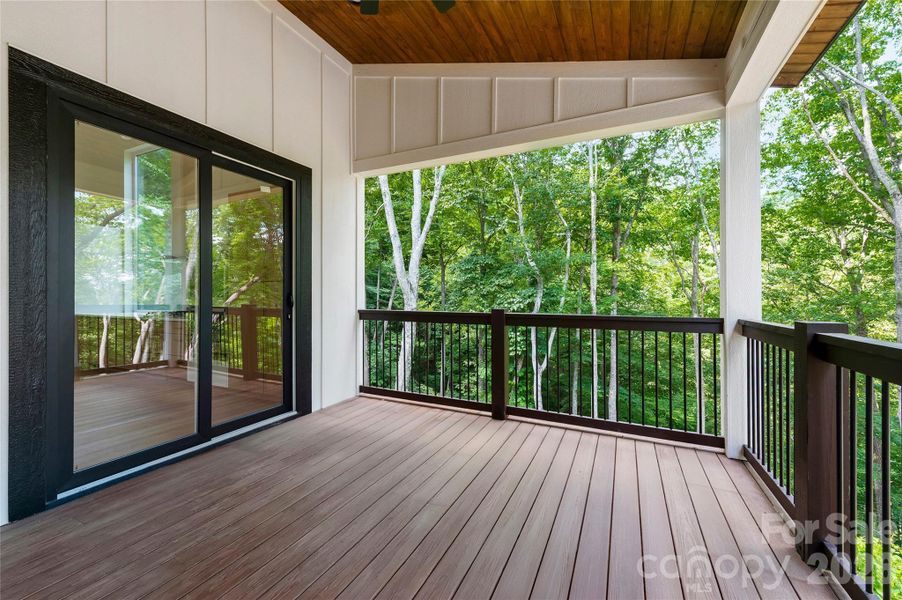 Deep deck with backyard access Deep deck with backyard access