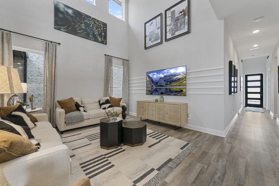 Representative furnished interior of a home built from the Duets D417 by Landon Homes in Lexington Frisco, Frisco (Image 19).