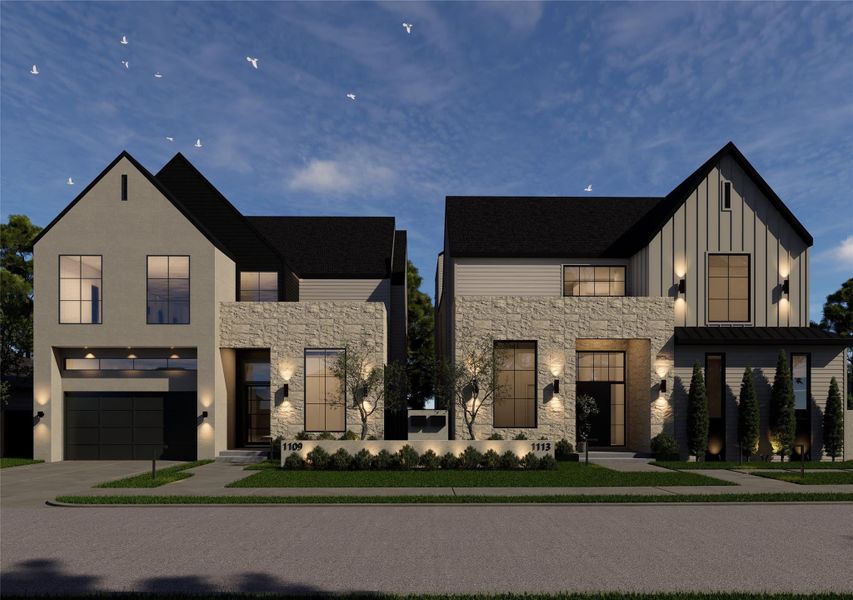 An artful streetscape where clean geometry meets layered materiality, delivering depth from every vantage point. Anchored by bold entryways and refined detailing, this paired presentation feels intentional, elevated, and distinctly memorable. An artful streetscape where clean geometry meets layered materiality, delivering depth from every vantage point. Anchored by bold entryways and refined detailing, this paired presentation feels intentional, elevated, and distinctly memorable.