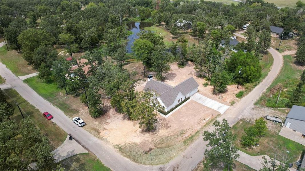 Aerial view of property's location