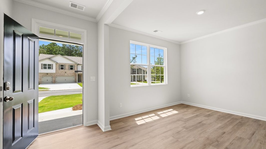 Representative unfurnished interior of a home built from the Hayden by D.R. Horton in Northwoods at Mirror Lake, Villa Rica (Image 15).