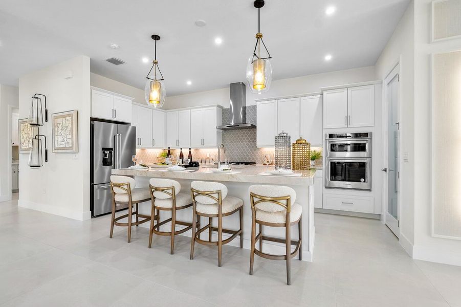 Furnished interior view inside a new home in Solana Bay at Avenir, Palm Beach Gardens (Image 23).