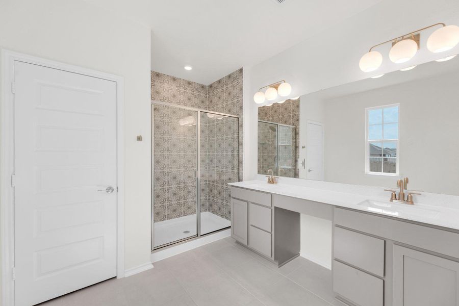 Furnished interior view inside a new home in Salerno - Classic Collection, Round Rock (Image 11). Furnished interior view inside a new home in Salerno - Classic Collection, Round Rock (Image 11).