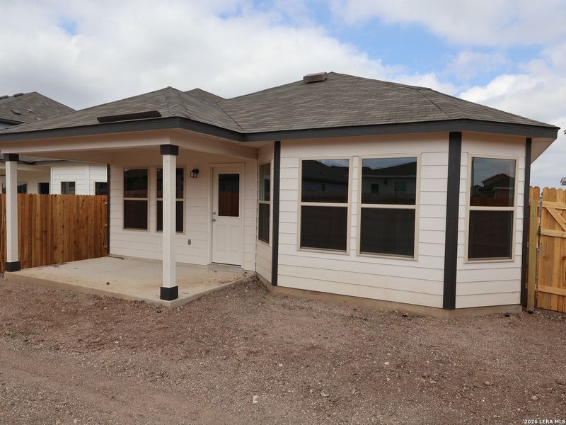Exterior details and patio area of a home in Meadows at Clear Springs, New Braunfels (Image 3).