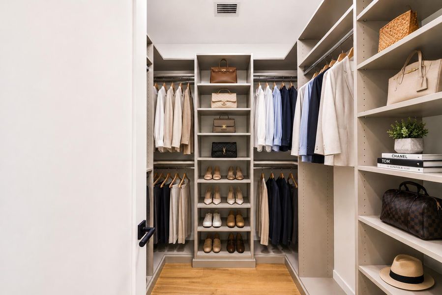 Primary Closet Virtually Staged