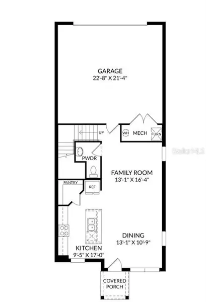 2D floor plan layout of this home in Spring Walk at the Junction, Debary, FL (Image 6).