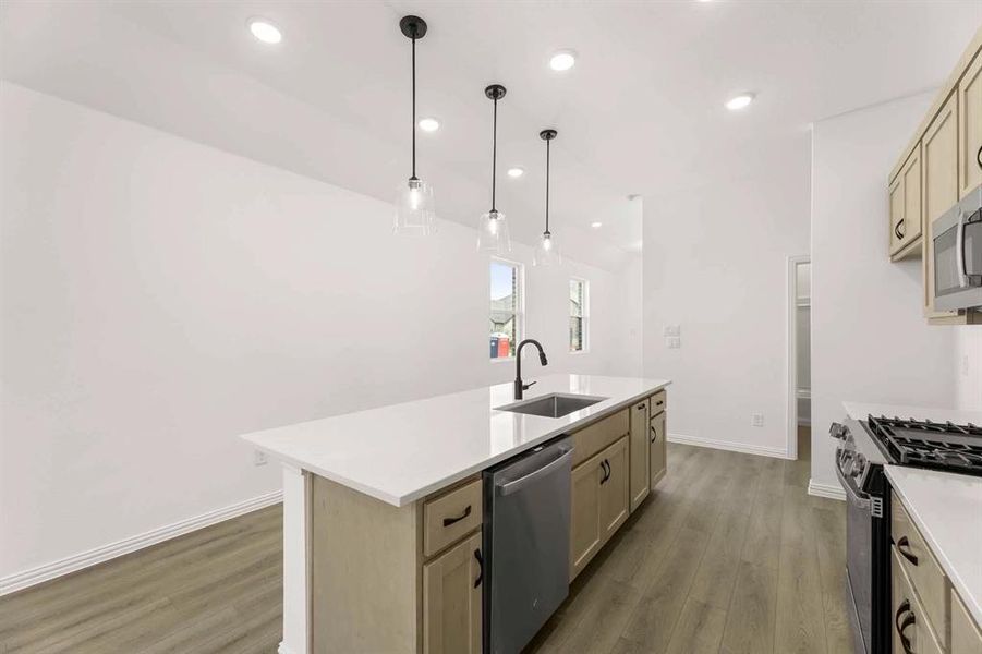 Furnished interior view inside a new home in Creekview Fossil Ridge, Pilot Point (Image 3). Furnished interior view inside a new home in Creekview Fossil Ridge, Pilot Point (Image 3).