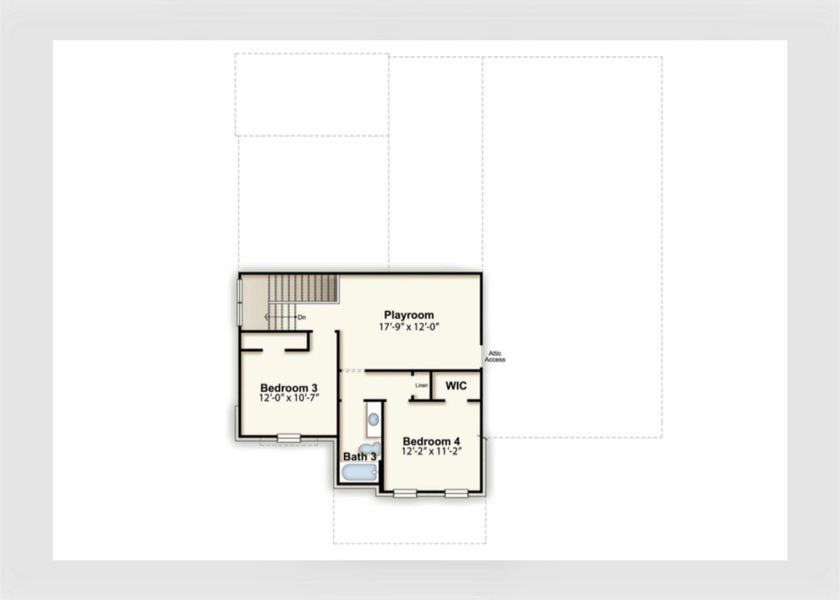 2D floor plan layout of this home in Lockwood, Collierville, TN (Image 3). 2D floor plan layout of this home in Lockwood, Collierville, TN (Image 3).