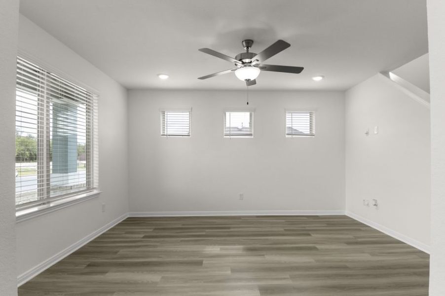 Representative unfurnished interior of a home built from the Pecan by Pacesetter Homes in Blanco Vista, San Marcos (Image 24).
