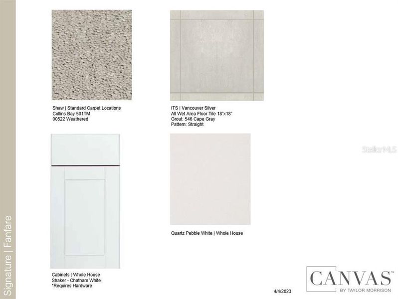 Sample of building materials used in homes in Waterstone, Groveland (Image 22).