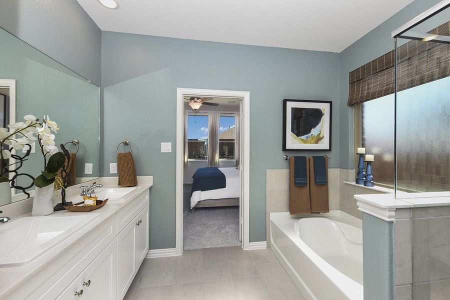 Furnished interior view inside a new home in Heartland, Heartland (Image 15). Furnished interior view inside a new home in Heartland, Heartland (Image 15).