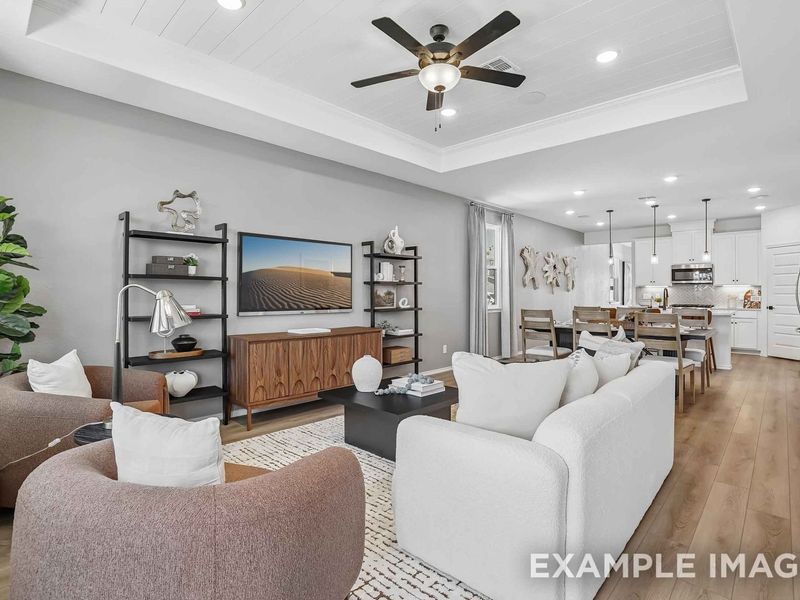 Representative furnished interior of a home built from the The Pinecrest B w/ 3rd Car by Davidson Homes LLC in Saddle Creek Ranch, Cibolo (Image 9).