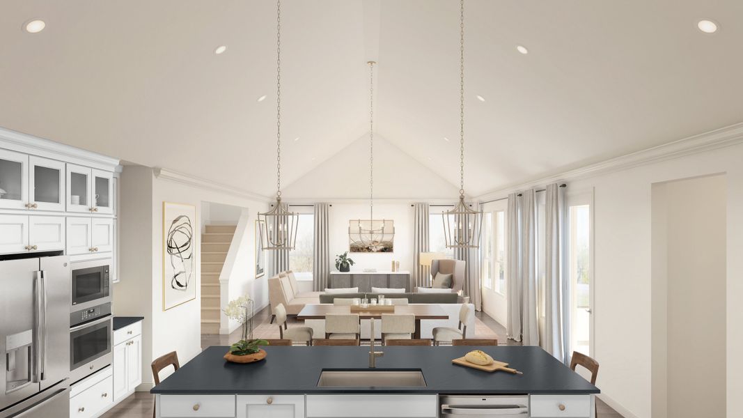 Vaulted ceiling throughout main living area Vaulted ceiling throughout main living area