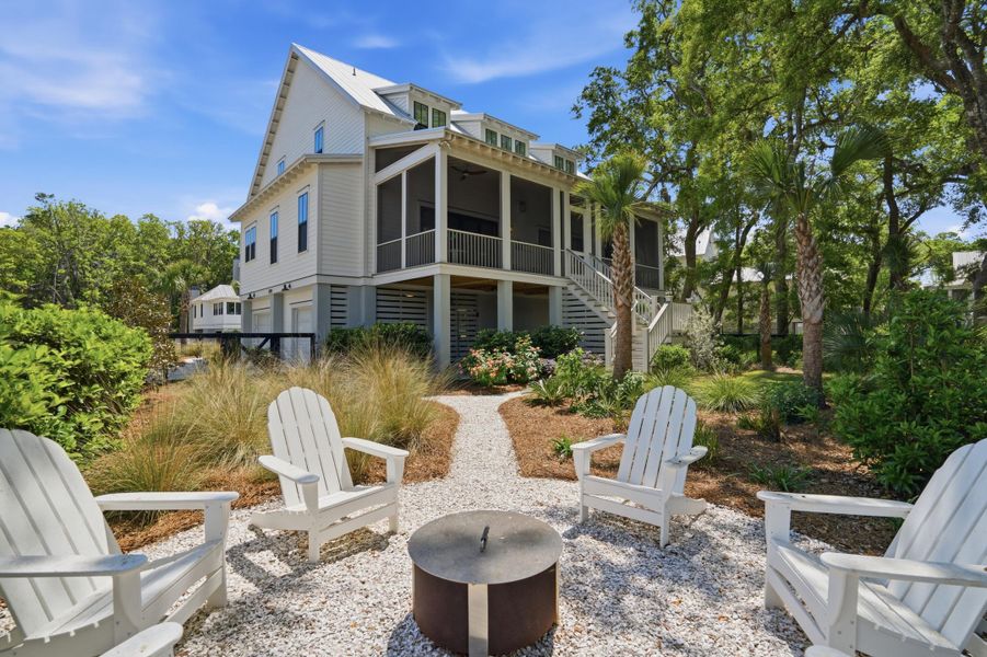 Exterior details and patio area of a home in , Johns Island (Image 25).