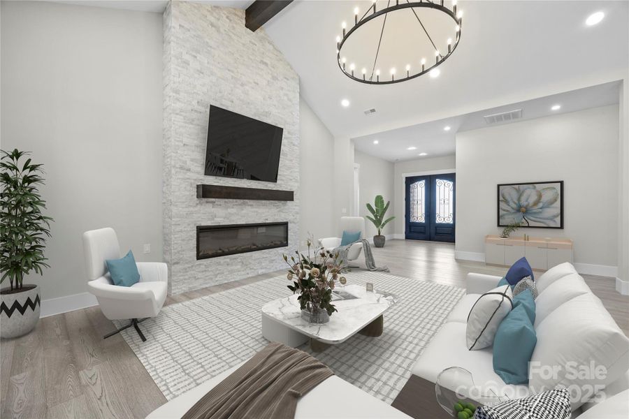 Furnished interior view inside a new home in , Peachland (Image 7). Furnished interior view inside a new home in , Peachland (Image 7).