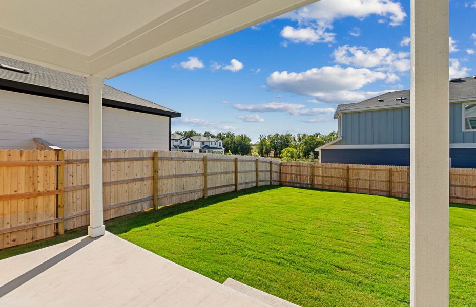 Exterior details and patio area of a home in Sonterra, Jarrell (Image 3).