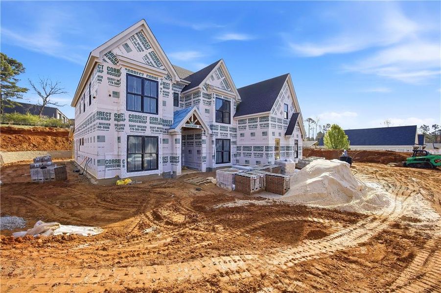 In-progress construction of a new home in , Buford, GA (Image 20).