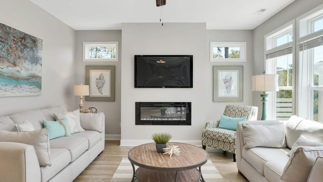 Representative furnished interior of a home built from the Portico Bungalow by Epcon Communities in The Cottages at 78 North, Sanford (Image 8). Representative furnished interior of a home built from the Portico Bungalow by Epcon Communities in The Cottages at 78 North, Sanford (Image 8).