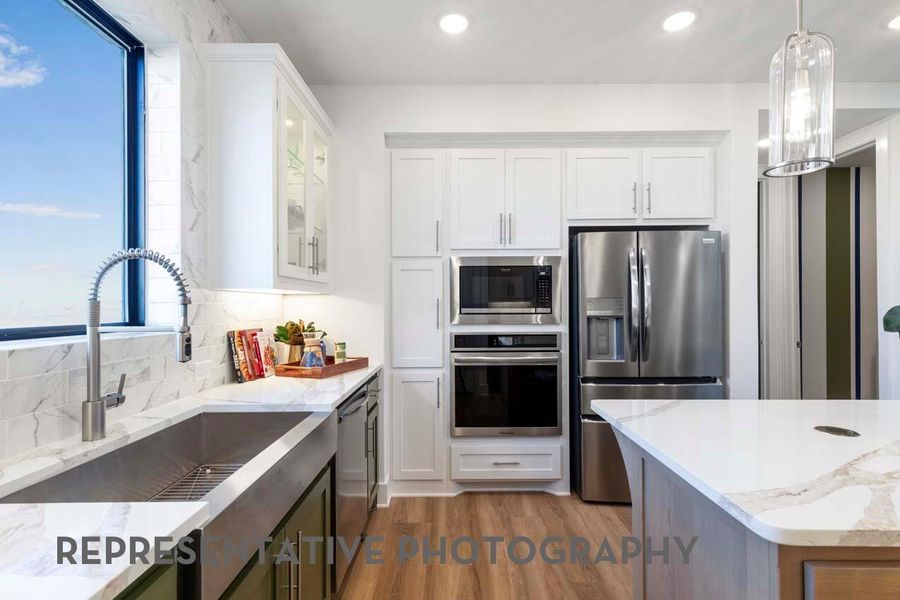 Furnished interior view inside a new home in Pomona, Manvel (Image 33).