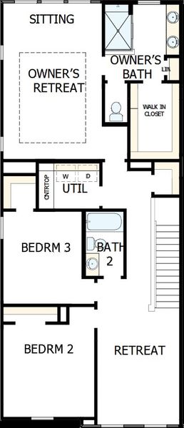 2D floor plan layout of this home in Westview Towns, Waxhaw, NC (Image 6). 2D floor plan layout of this home in Westview Towns, Waxhaw, NC (Image 6).