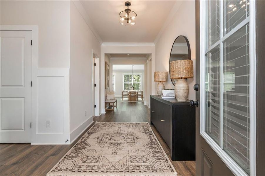Furnished interior view inside a new home in , Flowery Branch (Image 12). Furnished interior view inside a new home in , Flowery Branch (Image 12).