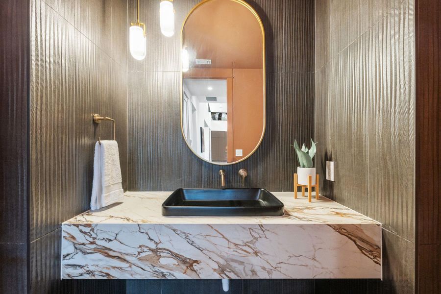 Bathroom featuring vanity