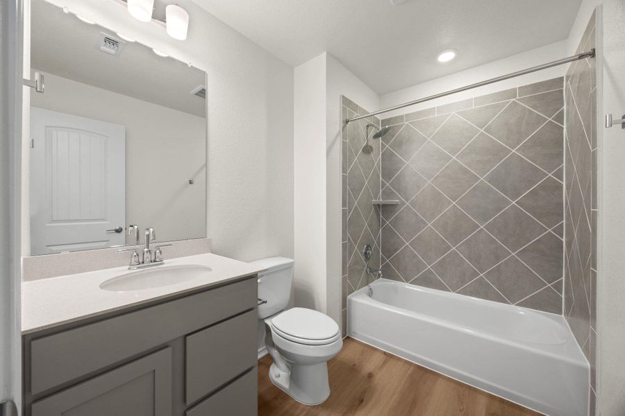 Furnished interior view inside a new home in Salerno - Classic Collection, Round Rock (Image 8).