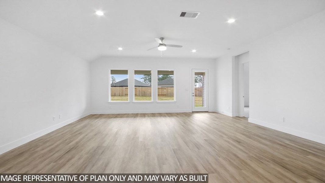 Representative unfurnished interior of a home built from the Garnet by D.R. Horton in Silverthorne, Conroe (Image 19). Representative unfurnished interior of a home built from the Garnet by D.R. Horton in Silverthorne, Conroe (Image 19).