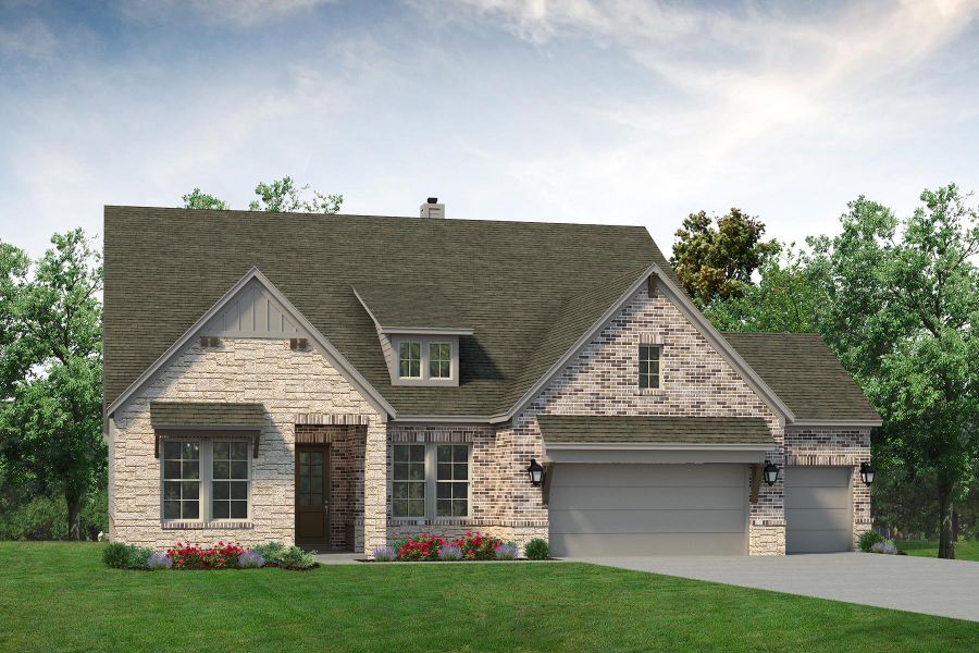 Elevation E - 3 Car Garage