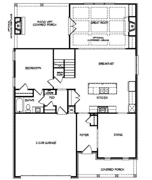 2D floor plan layout of this home in , Hoschton, GA (Image 2). 2D floor plan layout of this home in , Hoschton, GA (Image 2).