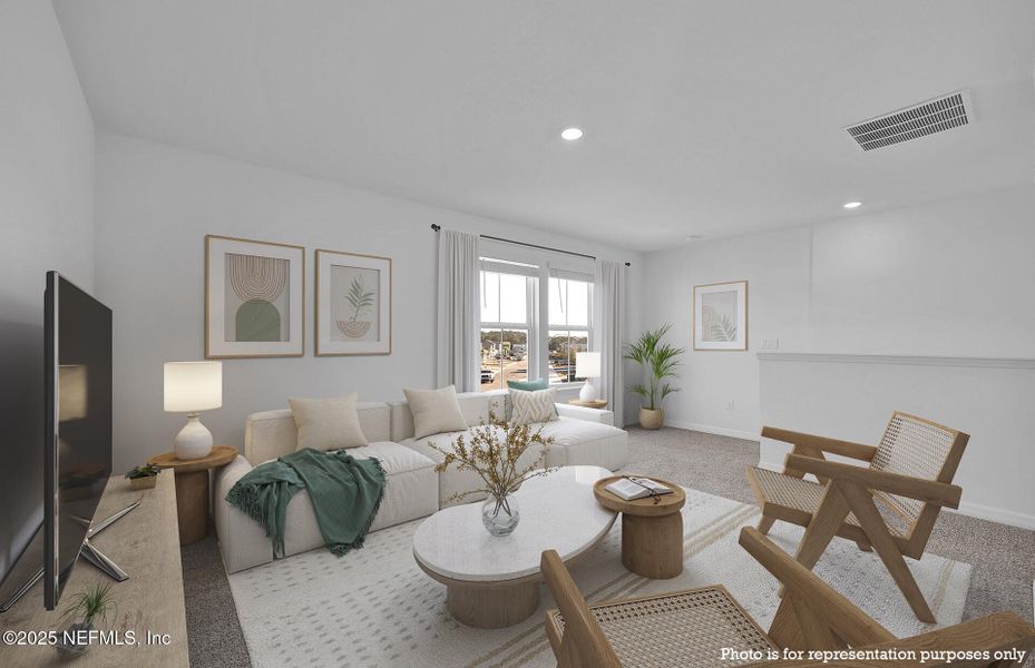 Furnished interior view inside a new home in Wells Landing, Jacksonville (Image 14).