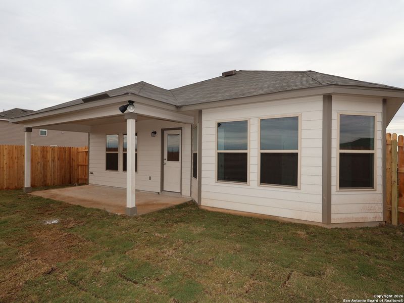 Exterior details and patio area of a home in Meadows at Clear Springs, New Braunfels (Image 3).