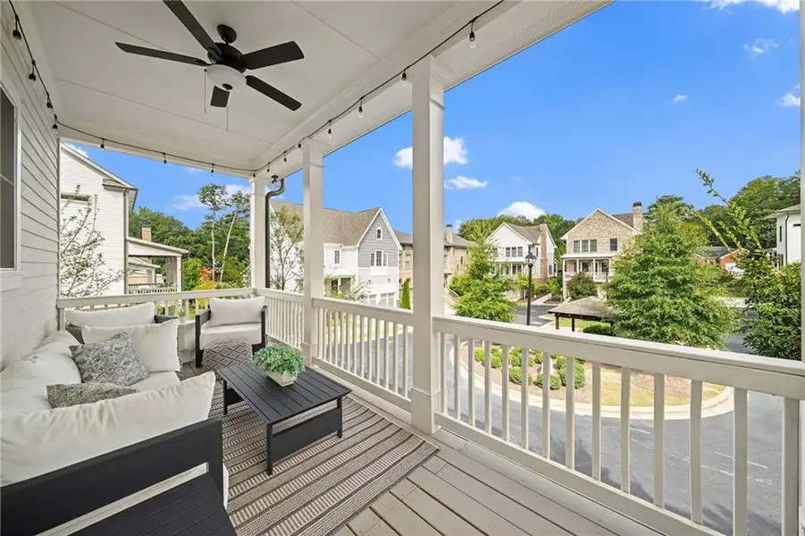 Exterior details and patio area of a home in Manning on the Square, Alpharetta (Image 4).
