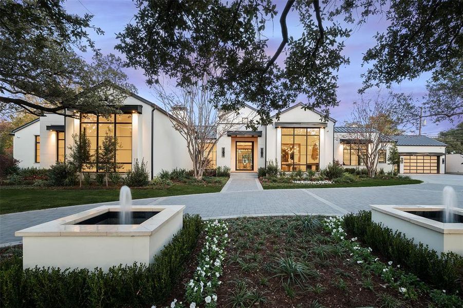 Gated and fully landscaped front yard