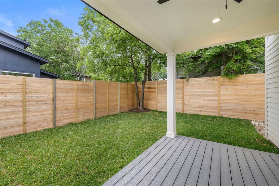 Another side of the large covered porch.