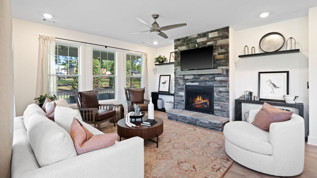 Representative furnished interior of a home built from the Augusta by DRB Homes in Pelham Crossing, Greenville (Image 9).