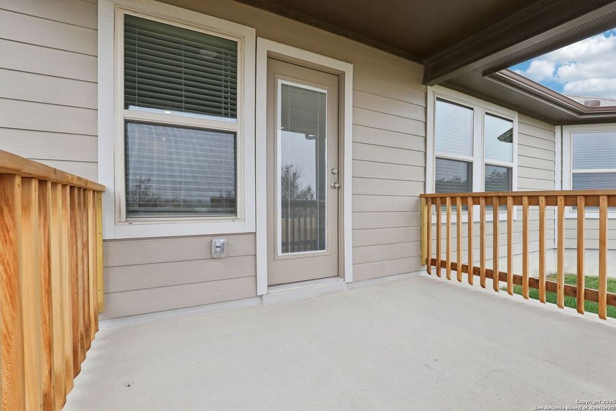 Exterior details and patio area of a home in , Cibolo (Image 3).