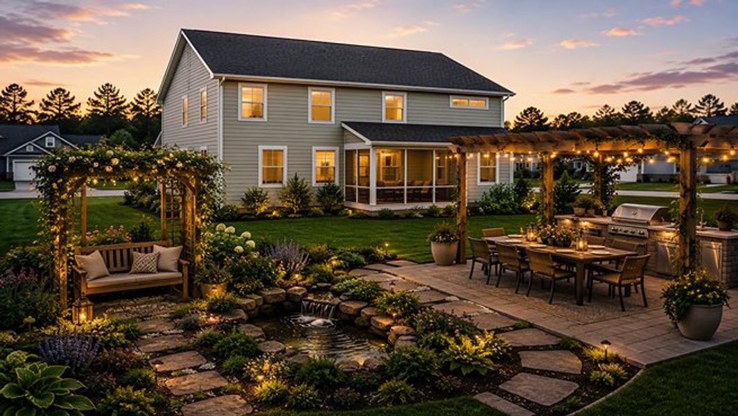 Exterior details and patio area of a home in Berkeley Bay, Ridgeville (Image 12).