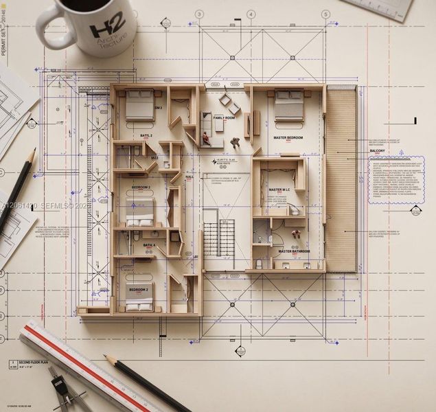 2D floor plan layout of this home in , Miami, FL (Image 4).