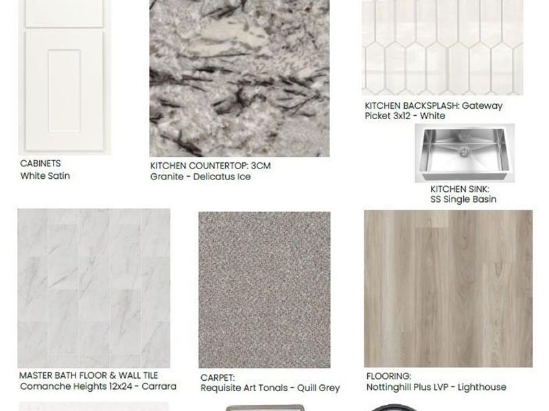 Sample of building materials used in homes in Spring Branch Crossing, Conroe (Image 4).