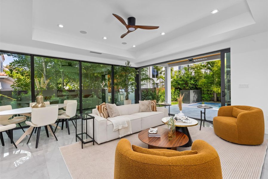 Furnished interior view inside a new home in , Fort Lauderdale (Image 34).