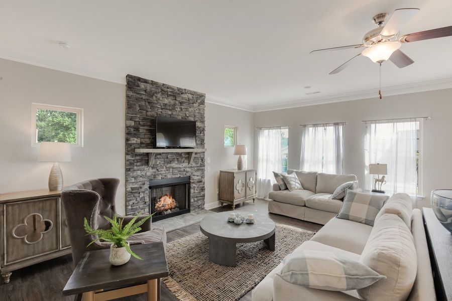 Furnished interior in a model home at Miller's Reserve in Winston-Salem (Image 30).